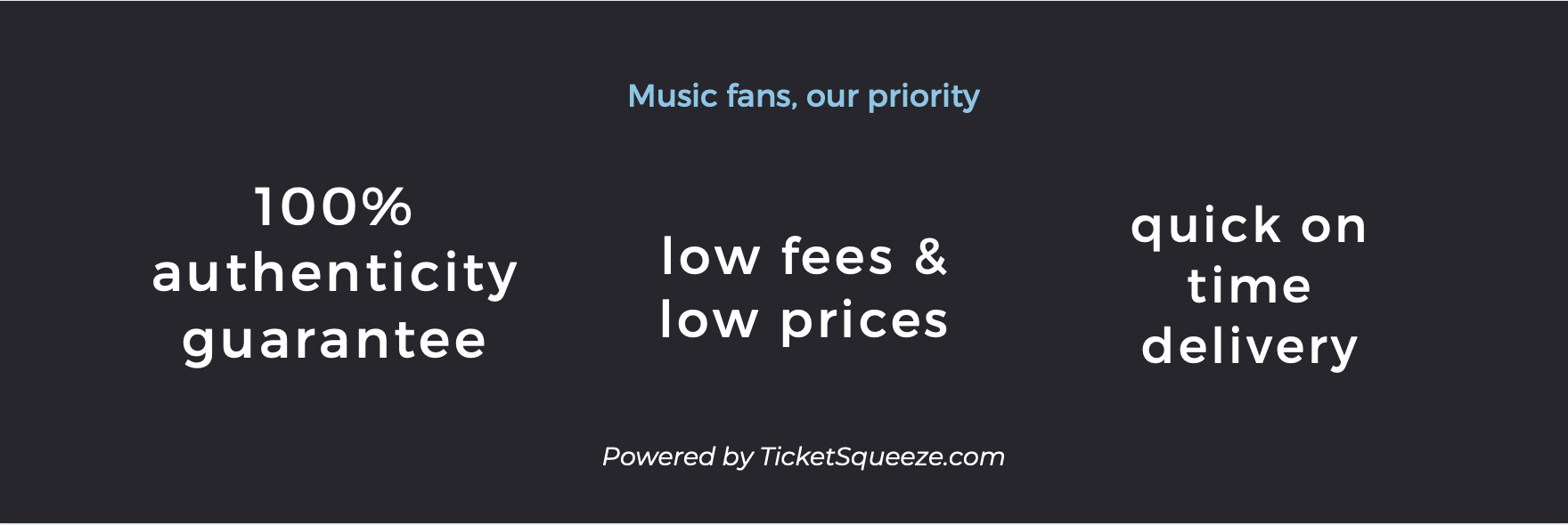 Metro Music Hall ticket guarantee