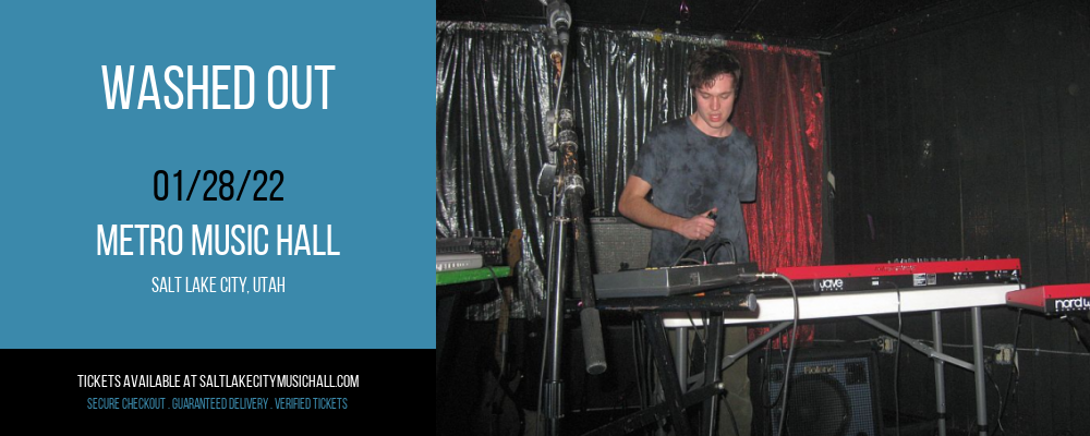 Washed Out at Metro Music Hall tickets Washed Out at Metro Music Hall